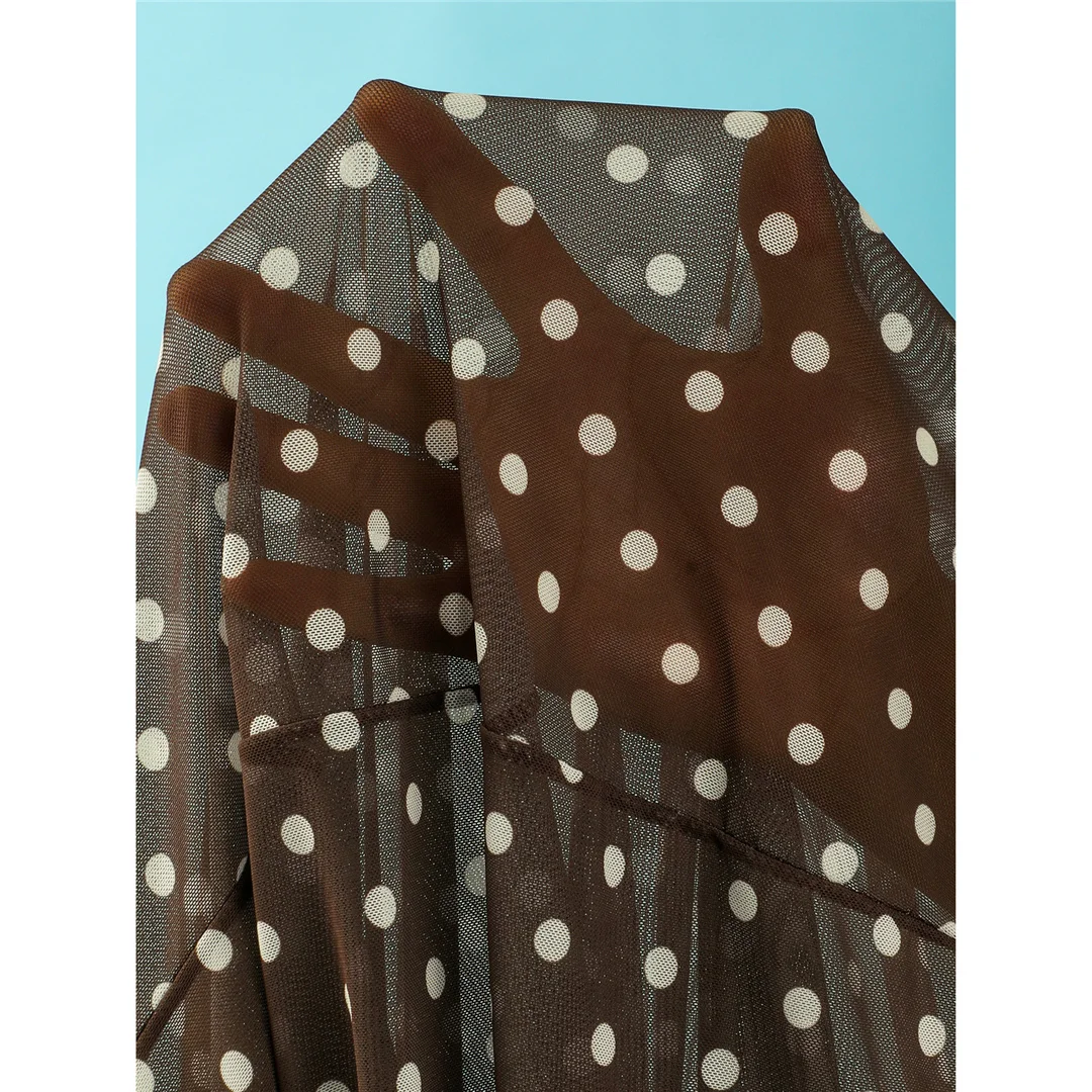Polka Dots mit Rock, Neckholder-Bikini, Damen-Badebekleidung, dreiteiliges Bikini-Set, Badeanzug, Badebekleidung, Schwimmanzug V8313 – Detail 10