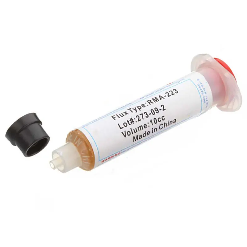 Flux Solder Paste Grease 10cc With 10pcs Pin Rma223 Rma-223 For Chip Led Bga Smd Pga Pcb Diy Maintenance Tool