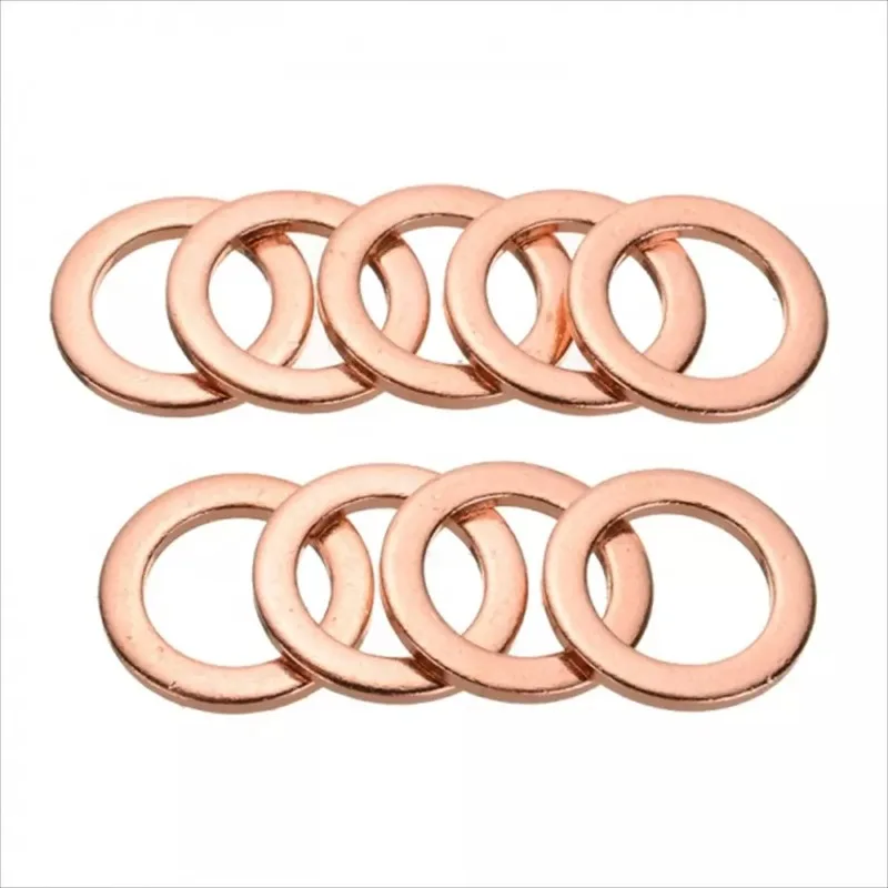 400pcs Purple Copper Oil Seal Gasket Assortment Nut And Bolt Set Flat  Ring M5/M6/M8/M10/M12/M18 Combination Fastener Kit