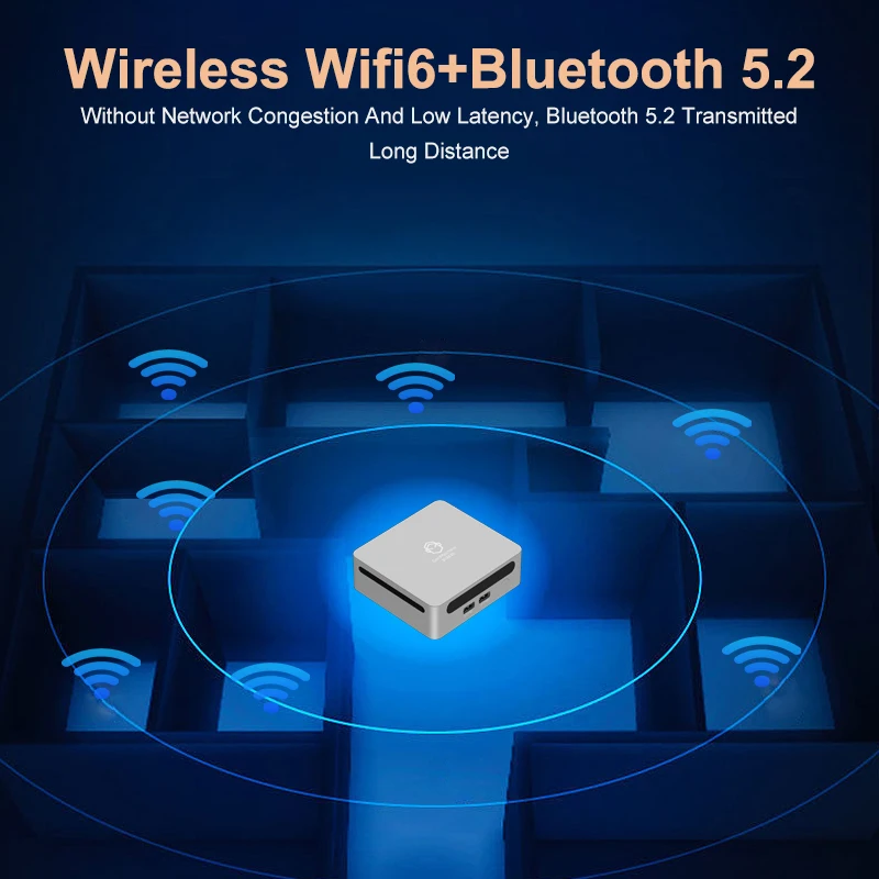GenMachine New AMD Ryzen 7 5825U Windows 11  MINI PC DDR4 16/32GB 256/512GB SSD WIFI6 RTL8852, BT5.2 Desktop Gaming Computer