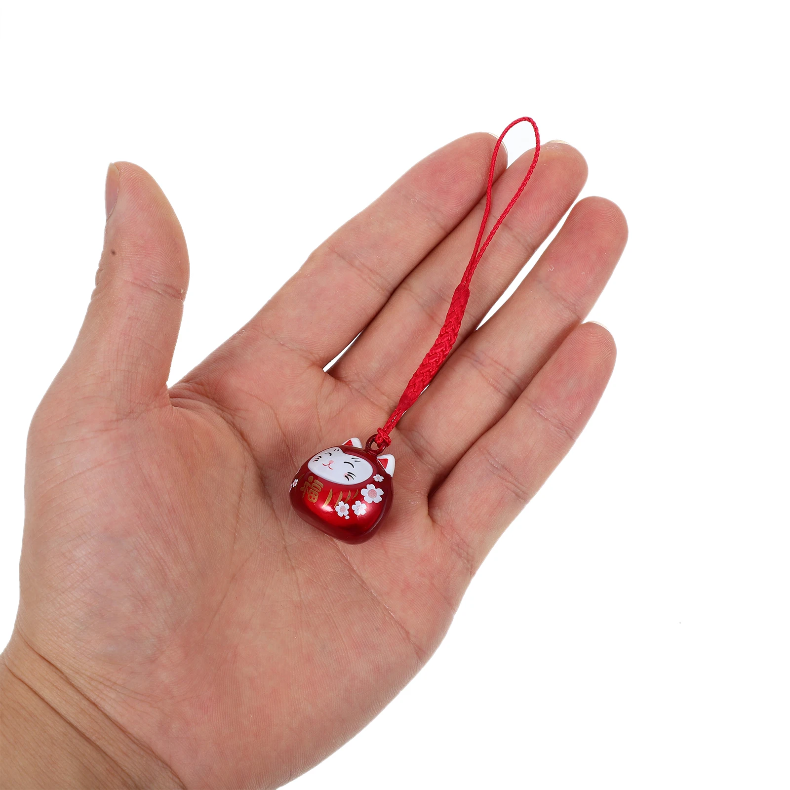 

1pc Keychain Maneki Neko Fortune Charm Wind Chime Pendant Cartoon Key Fob Hanging Decor Japanese