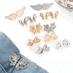 NEW Bowknot Button Adjuster For Pants And Skirts Waist Tightener Adjustable Waist Buckle For Jeans No Sewing Required