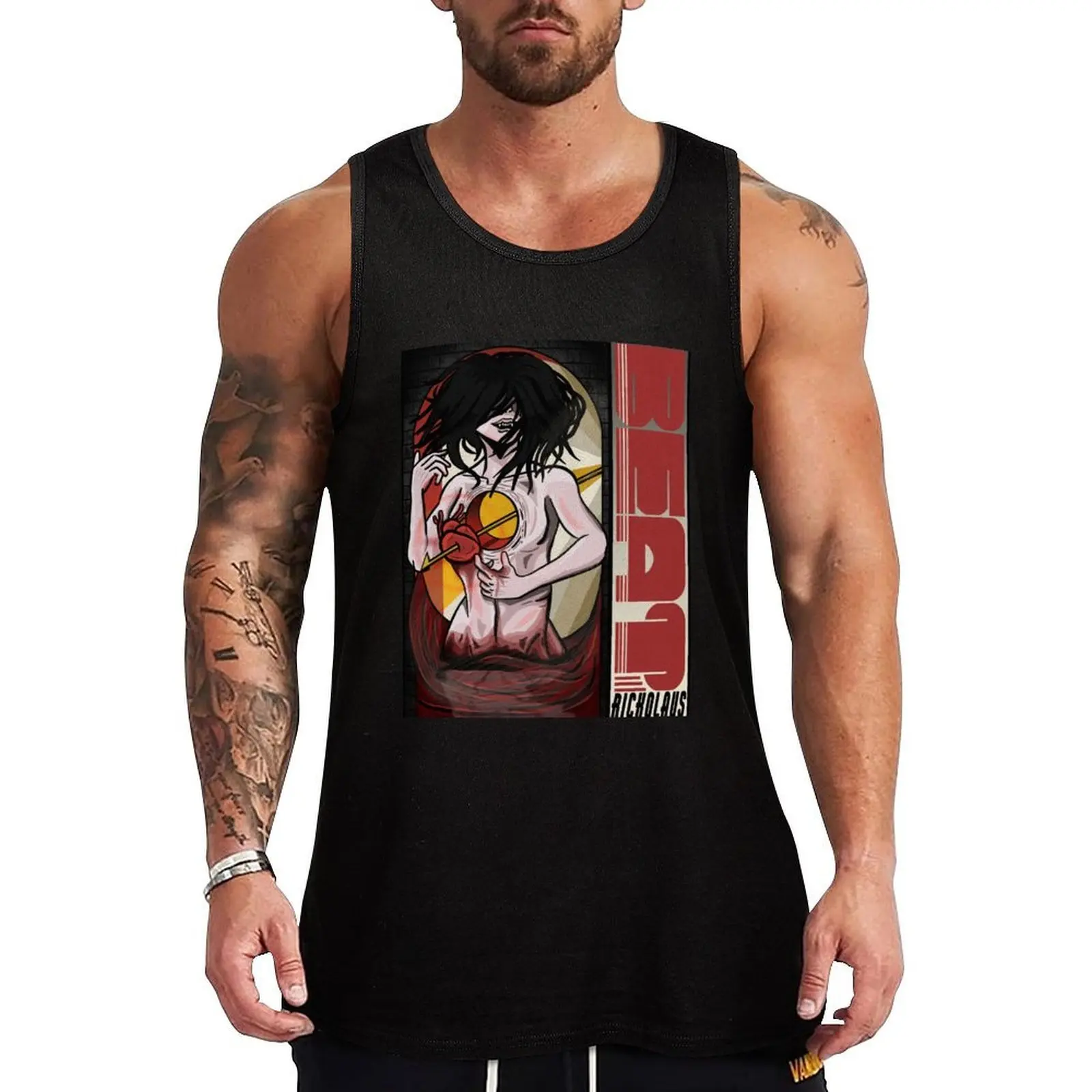 

Beat Tank Top Athletic Muscle Tank Top Workout Sleeveless Training