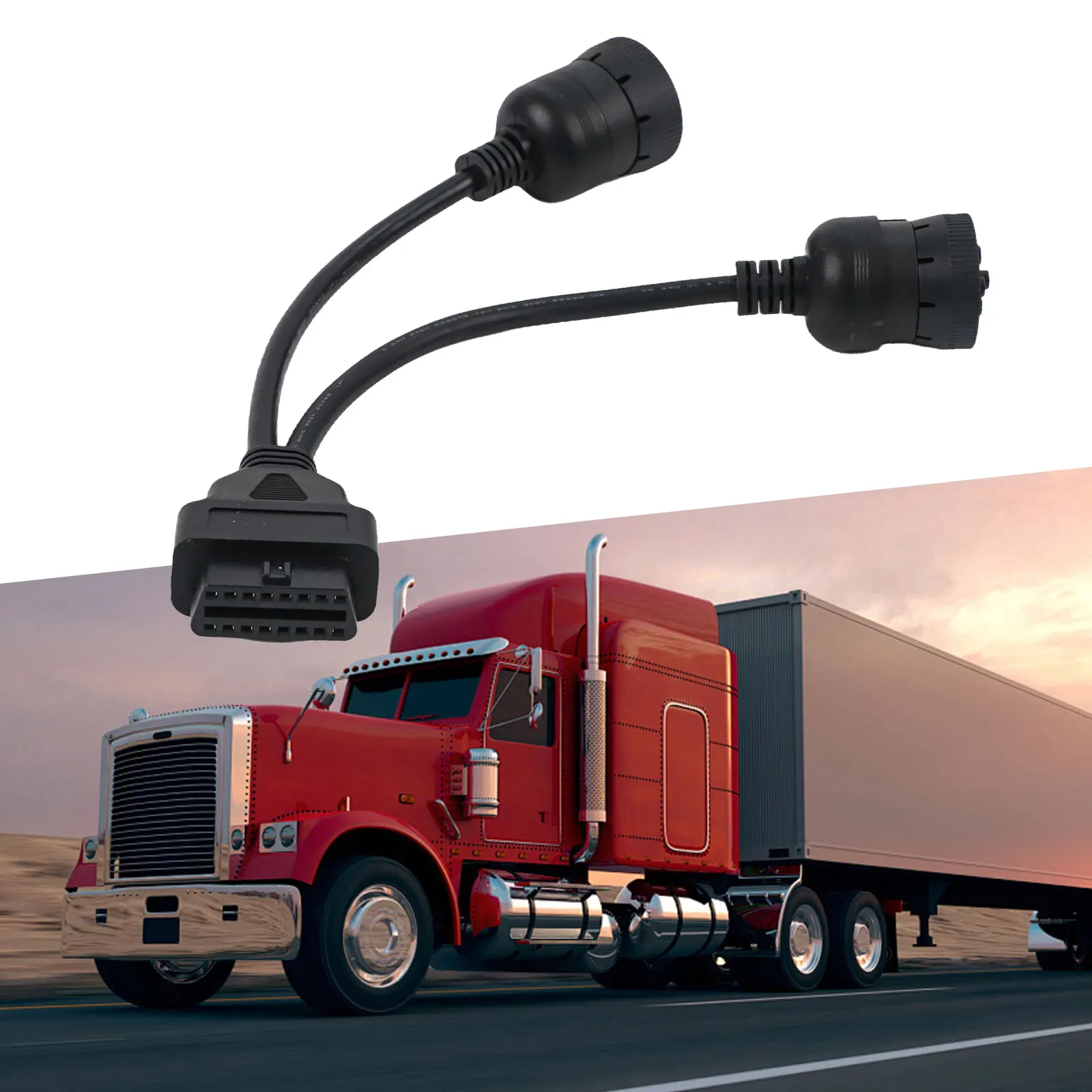 Automotive Diagnostische 30 CM Diesel Truck Kabel Motor Onderhoud 6 Pin Naar 16 Pin KAN J1939 Data Ondersteuning Eenvoudige Installatie