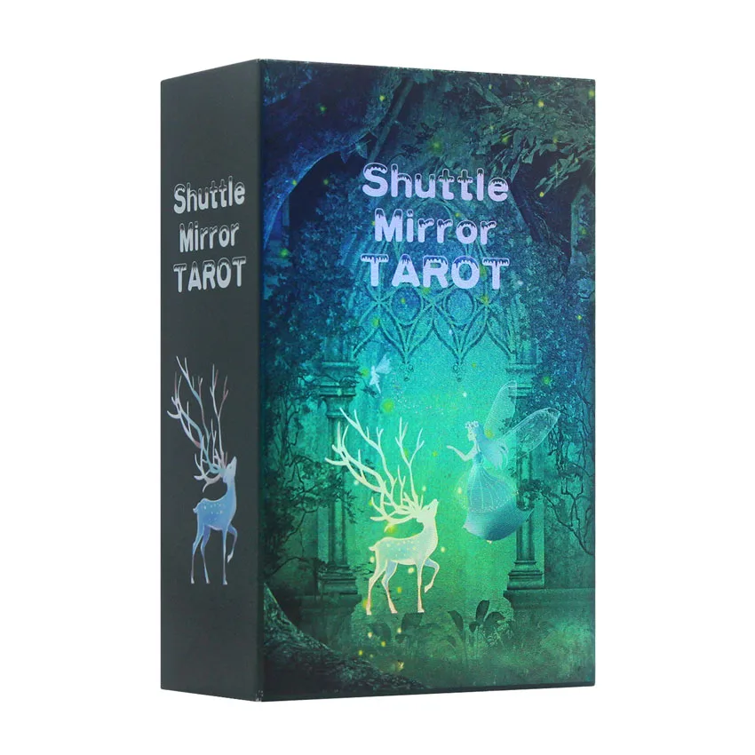 80 Pcs Pvc Waterproof The Shuttle Mirror Tarot Deck 12x7 cm Paper Manual Card Games