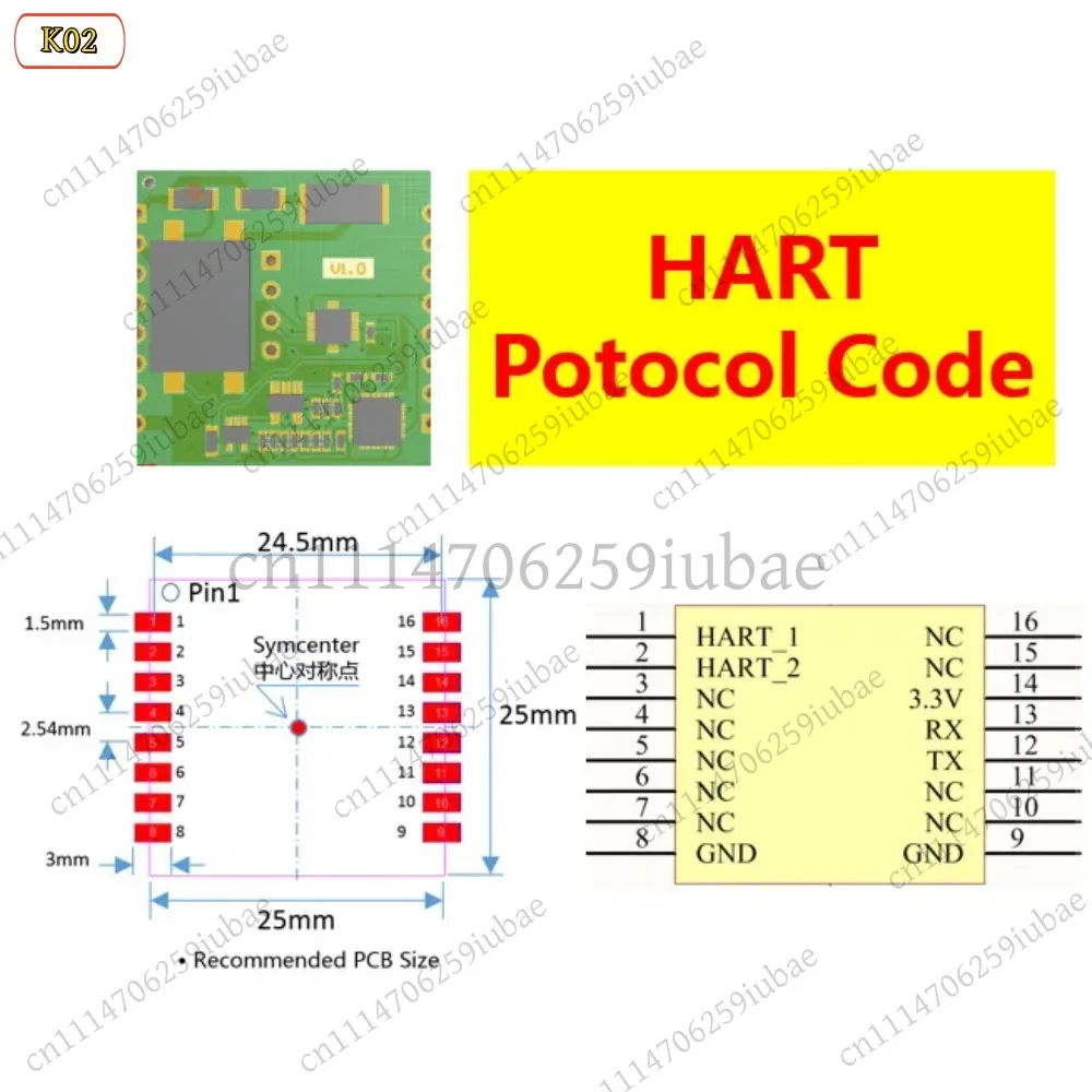 FC_ AD5700 HART Modem UART TTL Serial Port Module Industrial Grade Plug & Play 270R Isolation Transformer, Replacement Parts