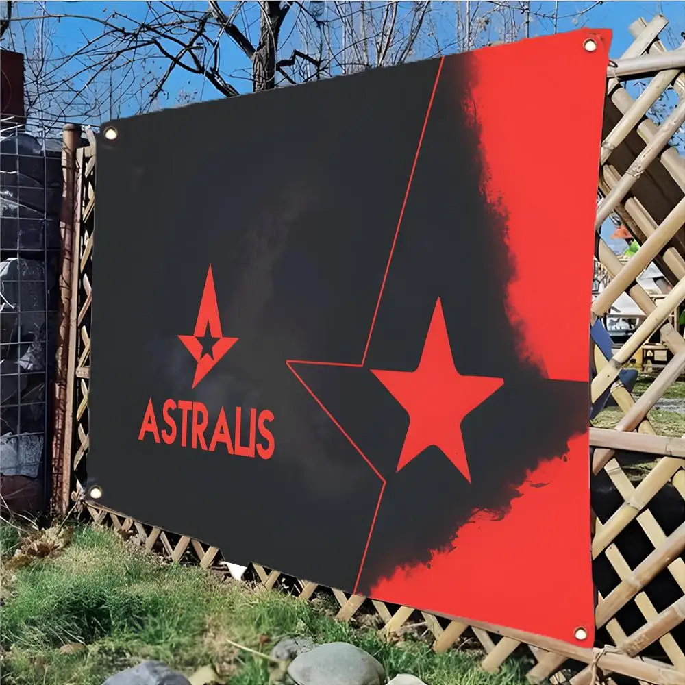 esports club A-Astralis Flags Daily four ring borderless design indoor outdoor decor easy hang install