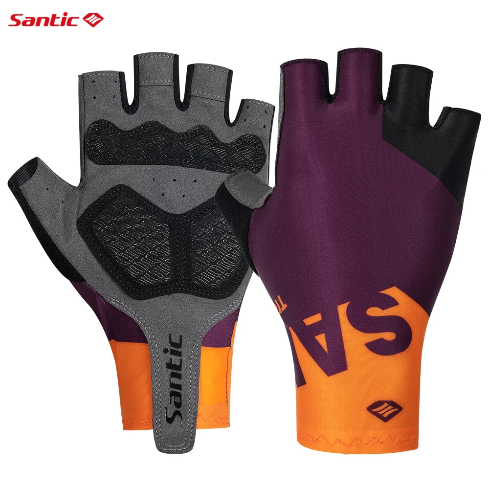 

Santic Men Cycling Gloves Short Finger Summer Road Cycling Bike Gloves Half Finger Shockproof Cycling Equipment