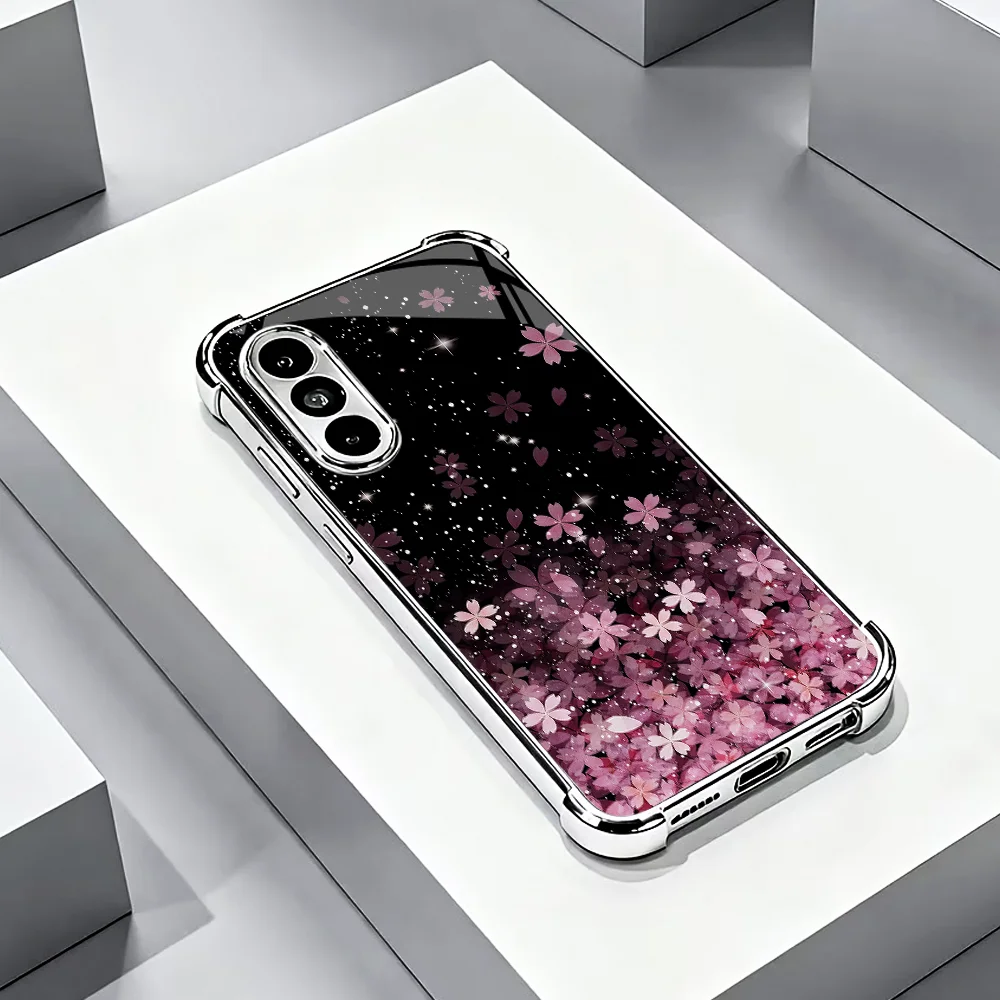 Fallen leaves sakura Phone case s26 ultra case s25 s24 s23 Glass phone case for Samsung Galaxy s26/s25/s24/s23/s22 Ultra FE Plus