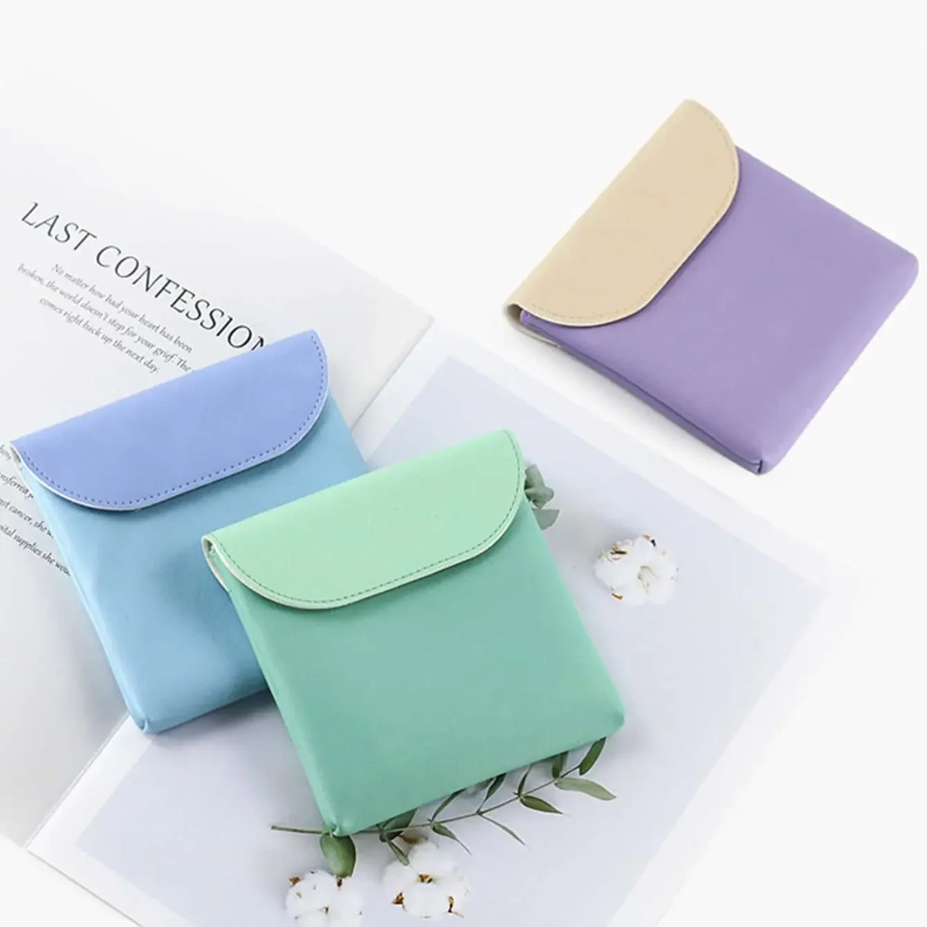 1PC-Girls Sanitary Napkin Pad Pouch PU Leather Tampon Storage Bag Portable Makeup Lipstick Key Earphone Data Cables Travel Organ