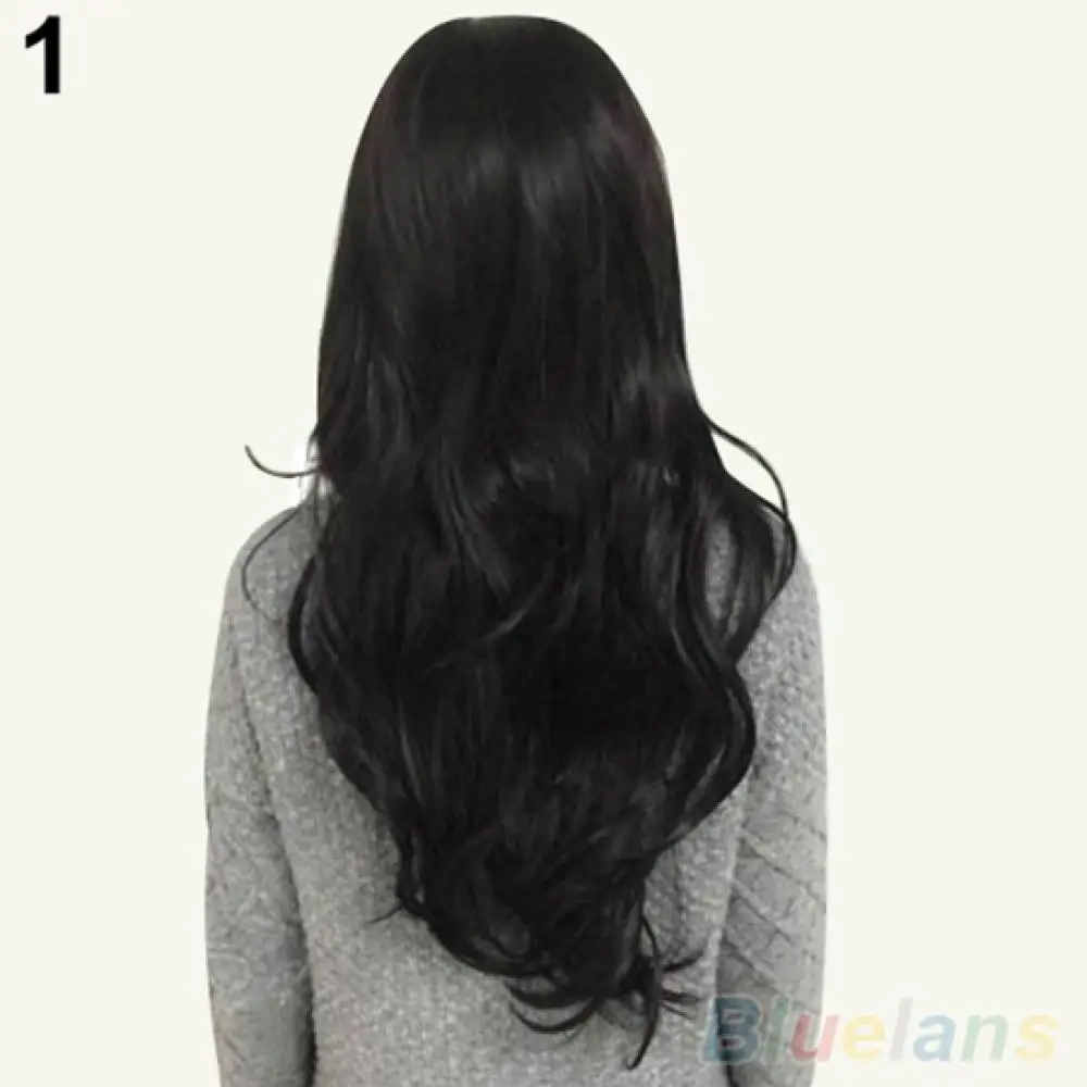 Black Brown Ombre Natural Hair Wig For Women Long Curly Wavy Synthetic Wig Heat Resistant Fake Hair Daily Party Wig Cosplay Wigs