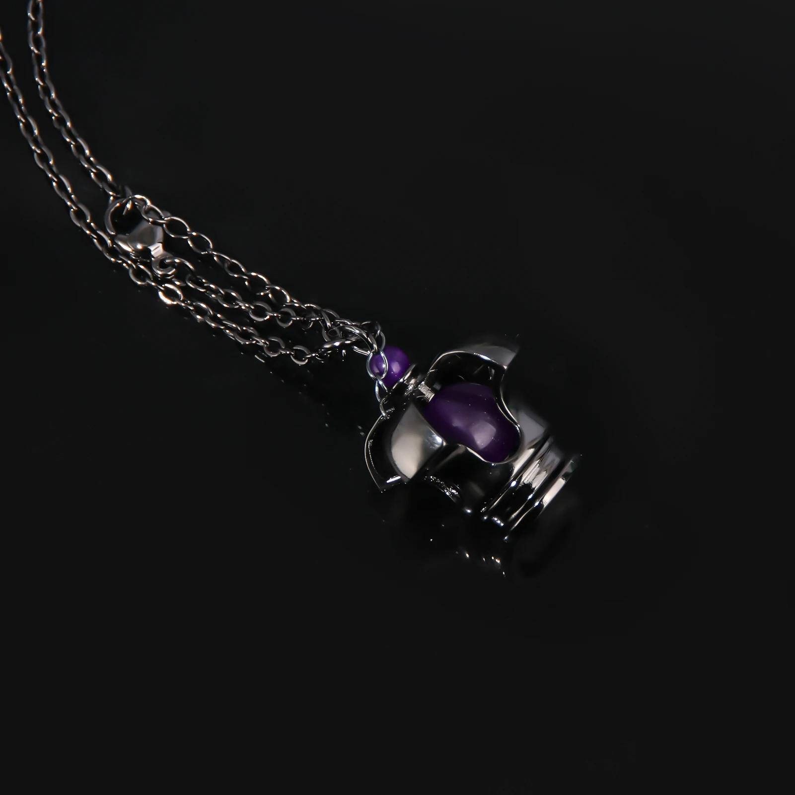 Anime Puella Magi Madoka Necklace Amethyst Demon Soul Gemstone Pendant Cosplay Props For Women Fans Jewelry Accessories Gifts