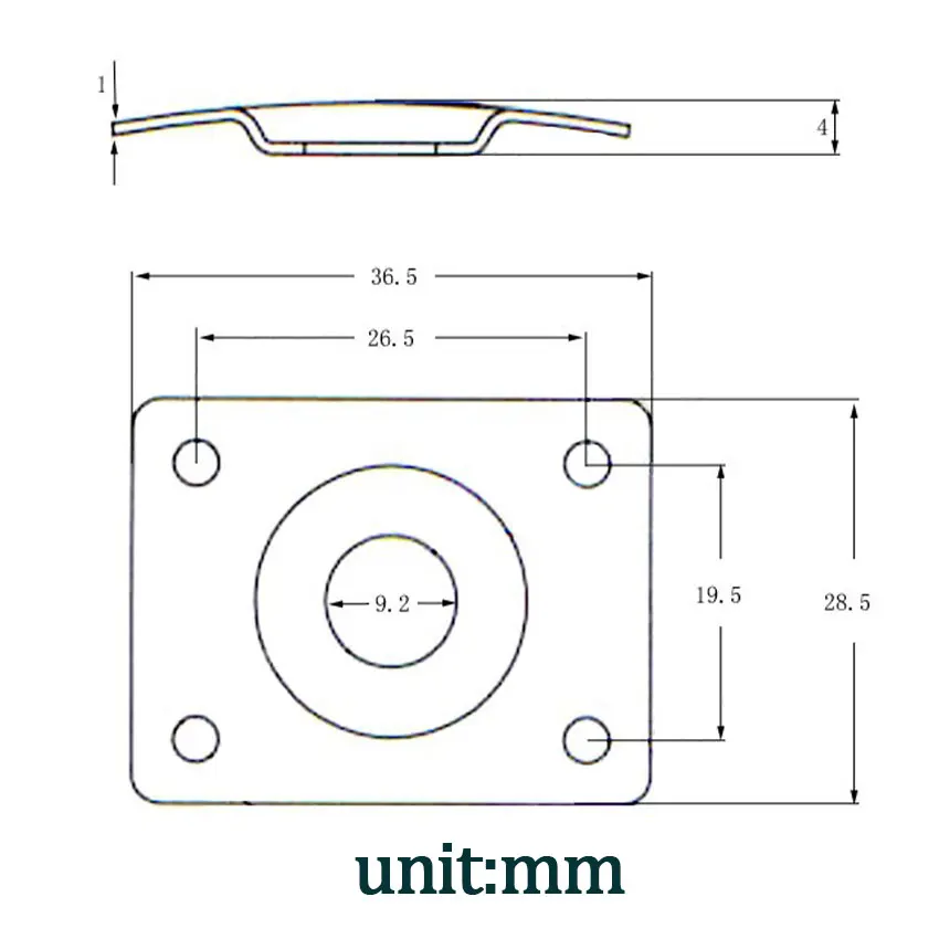 1PCS Rectangle Style Plate Guitar Bass 1/4 Output Input Jack Socket for Electric Guitar Black Chrome Gutiar Parts Connector