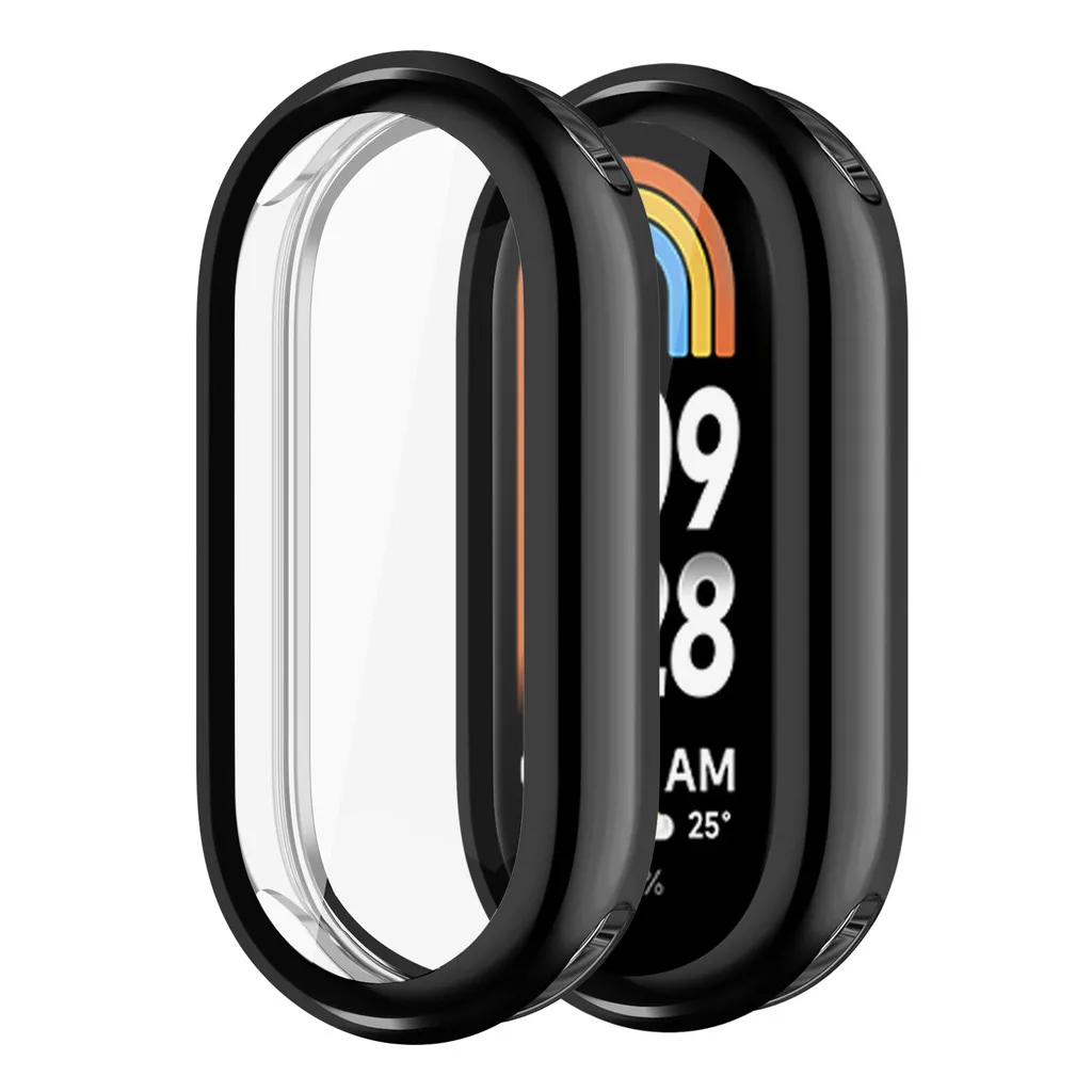 Мягкий защитный чехол из ТПУ с гальваническим покрытием для Xiaomi Mi Band 10 9, Miband 8
