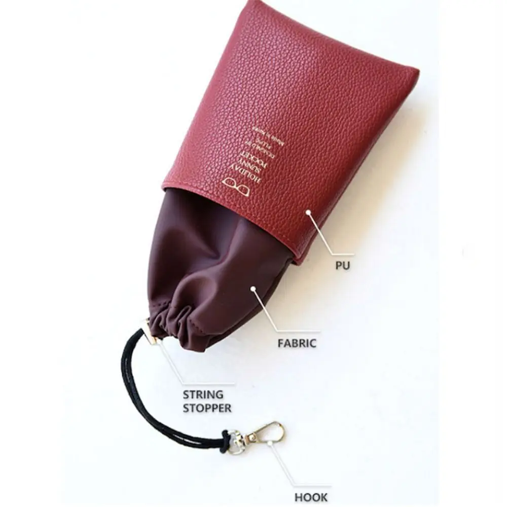 بو الجلود النظارات الشمسية حقيبة التخزين الرباط للماء النظارات الشمسية الحقيبة بلون حامل النظارات الشمسية النظارات الملحقات