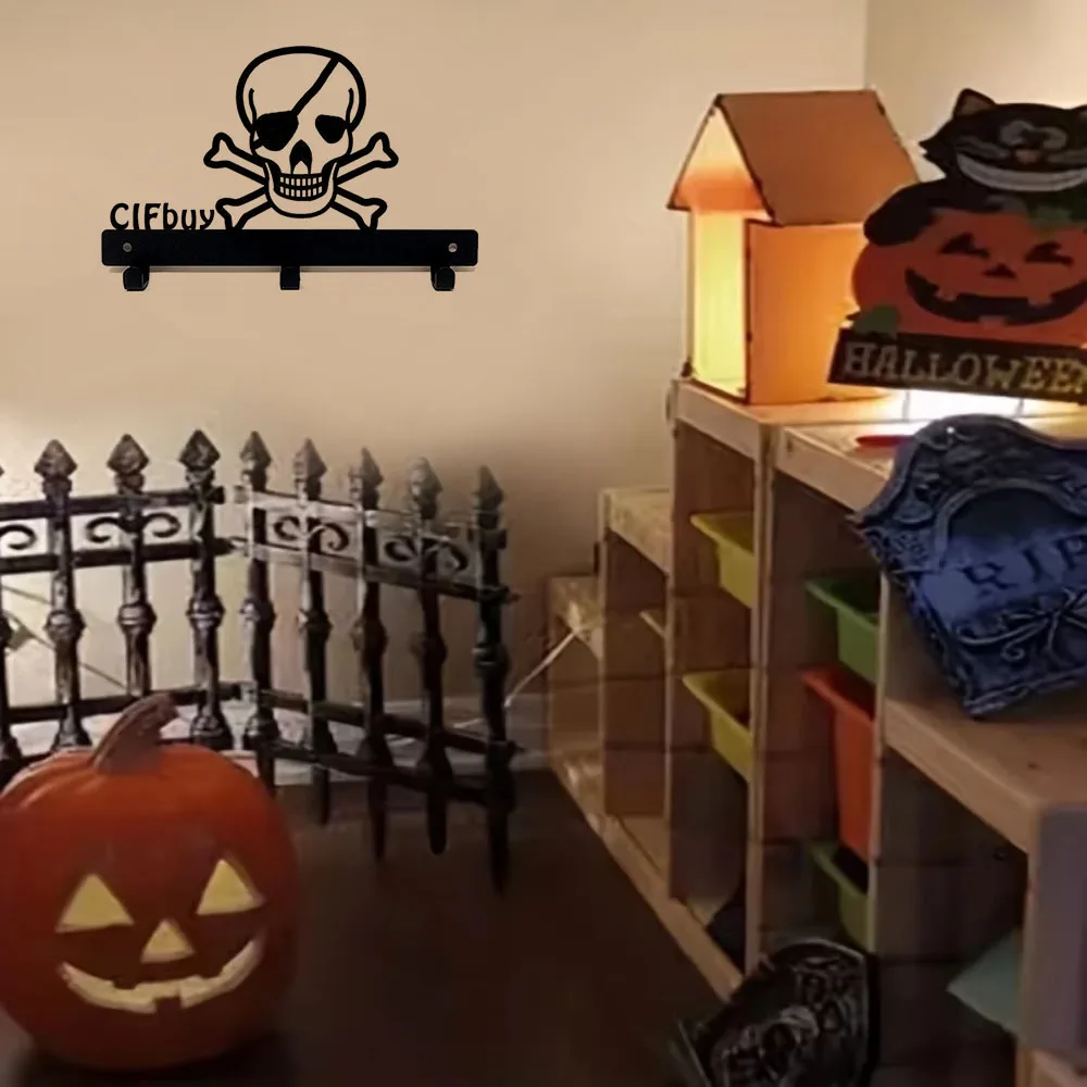 1pcs Eerie Metal Decorative Hook - A Compact and Convenient Storage Rack in One. A Sinister Halloween Horror Delight