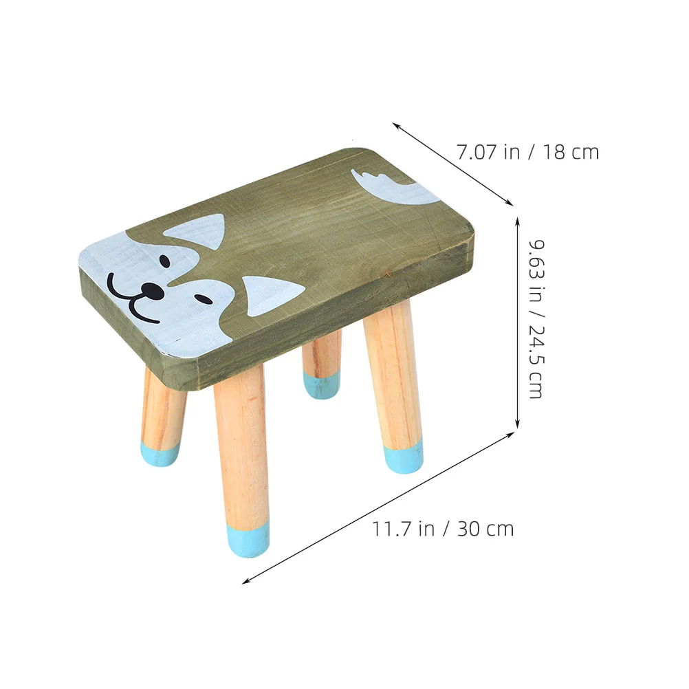 

Cartoon Animal Stool Kids Wood Footstool Children Home Furniture Lightweight Wooden Step Low Stool Practical