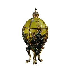 QIFU Yellow Large Faberge Egg Souvenir Gift for Home Decor
