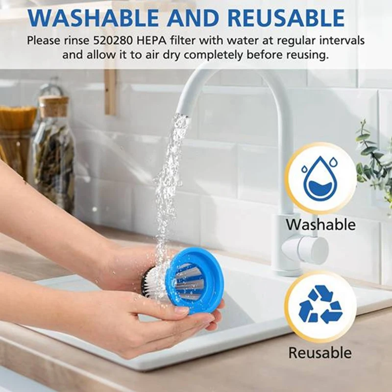 ชุดตลับกรองสูญญากาศ 6 ชิ้นสําหรับ Kenmore 520280   DS1030 DS1020 อุปกรณ์เสริมเครื่องดูดฝุ่นอะไหล่