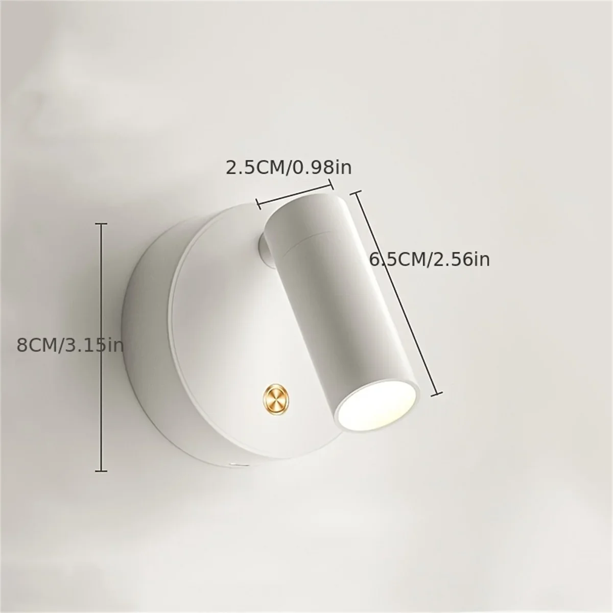 1PC LED Charging Wall Light, Wireless Hole Free Magnetic Suction Spotlight, Eye Protection Bedroom Bedside Lamp
