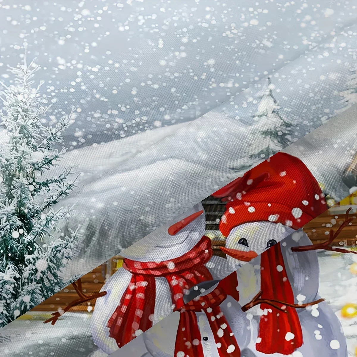 Christmas White Snowman Pattern Rectangle Tablecloth Table Decor Waterproof Tablecloth for Table Christmas Party Decorations