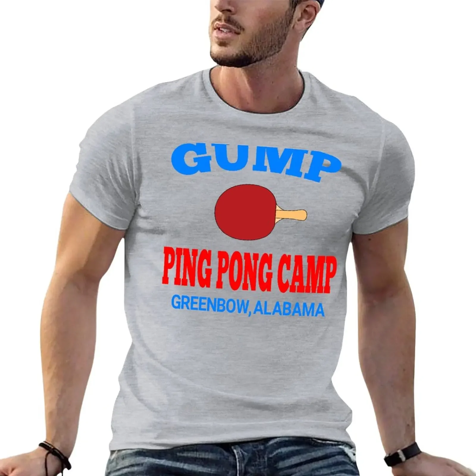 

New Gump Ping Pong Camp T-Shirt tops hippie clothes sublime t shirt plain t-shirt funny t shirts for men