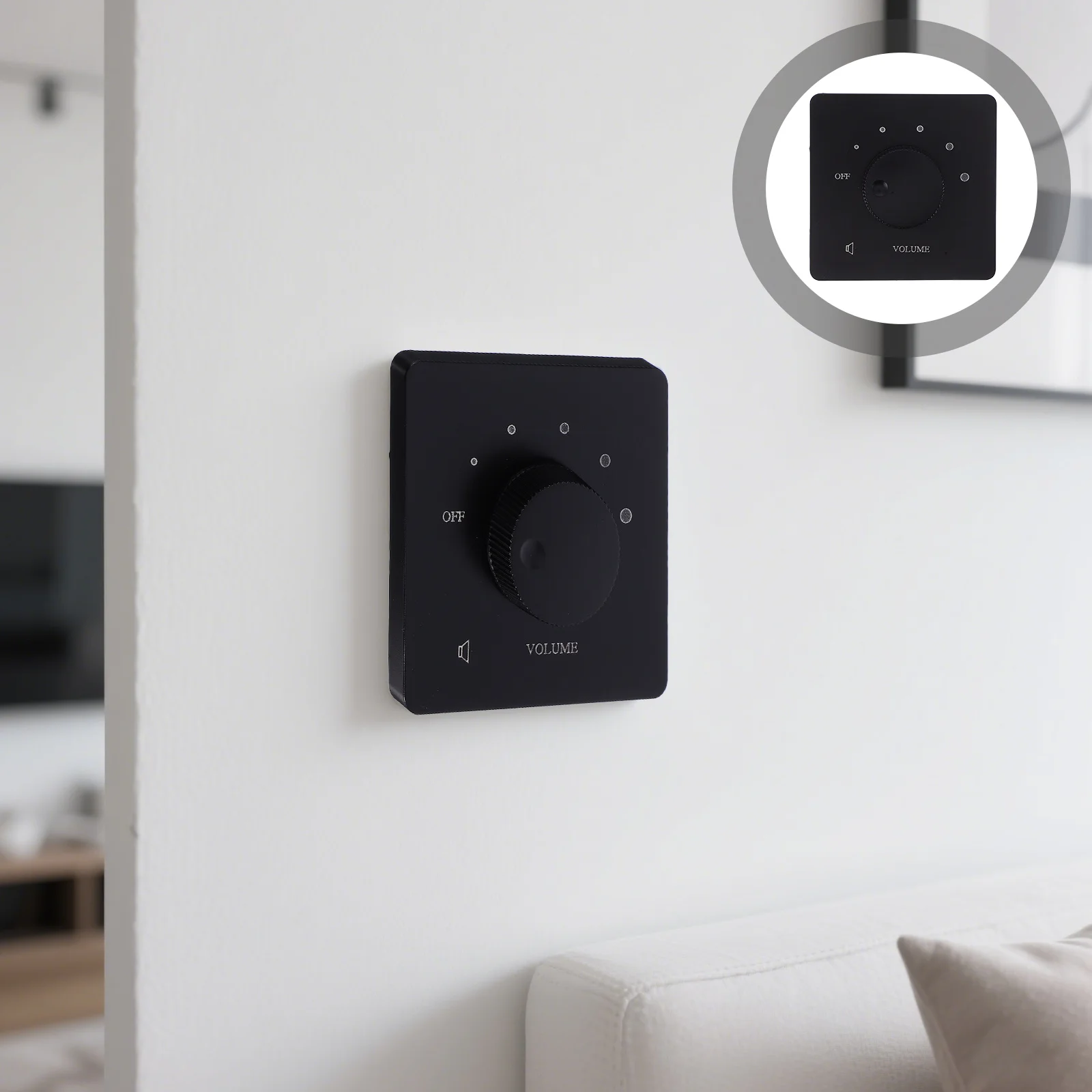 

5-Position in-Wall Speaker Volume Control Panel Adjustable Sound Switch Knob for Theater Conference Classroom Audio Systems