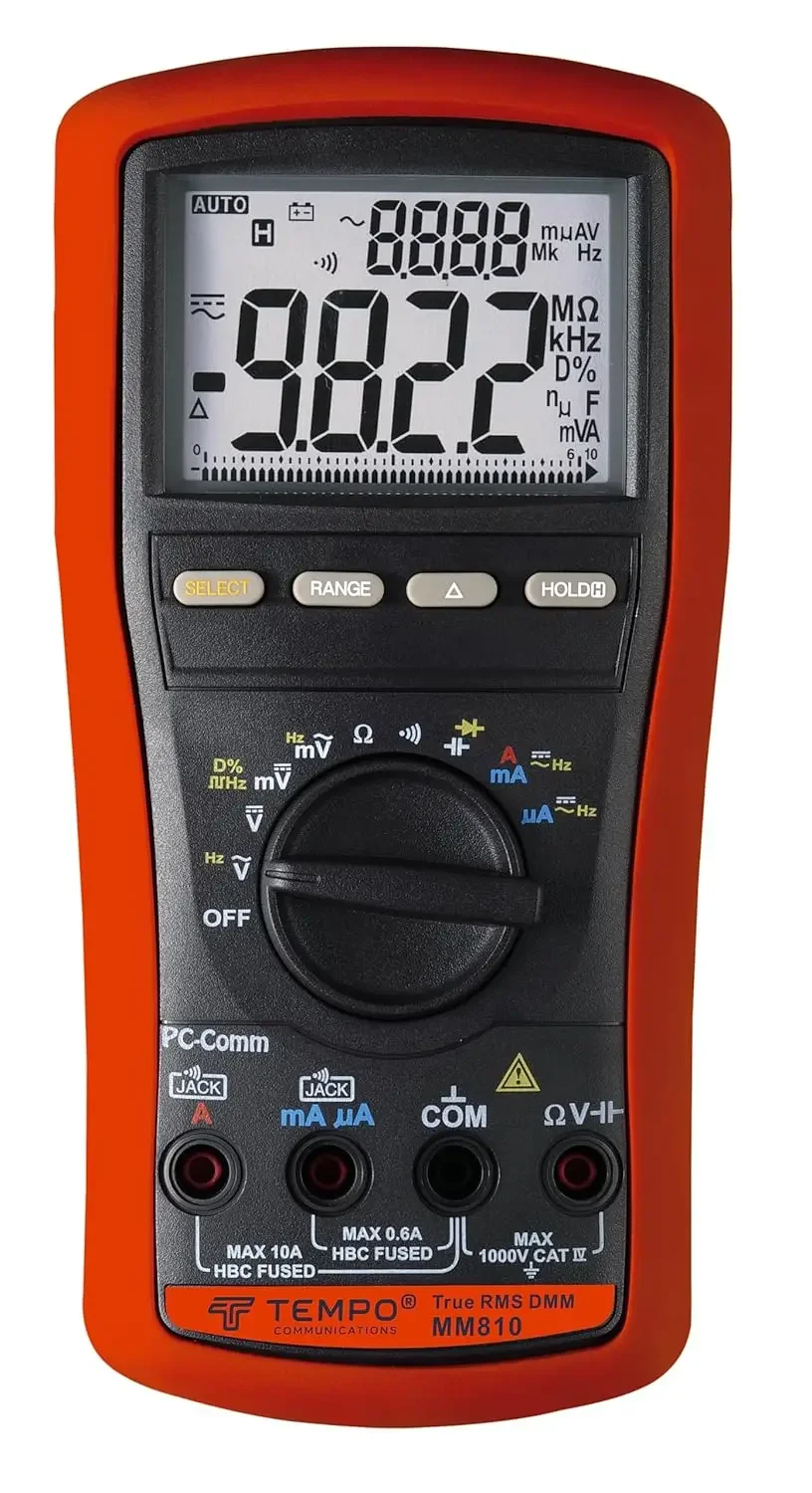 

MM810 Multimeter, Universal Digital True RMS Multi Meter, AC/DC Voltage, Current, Resistance, Frequency,