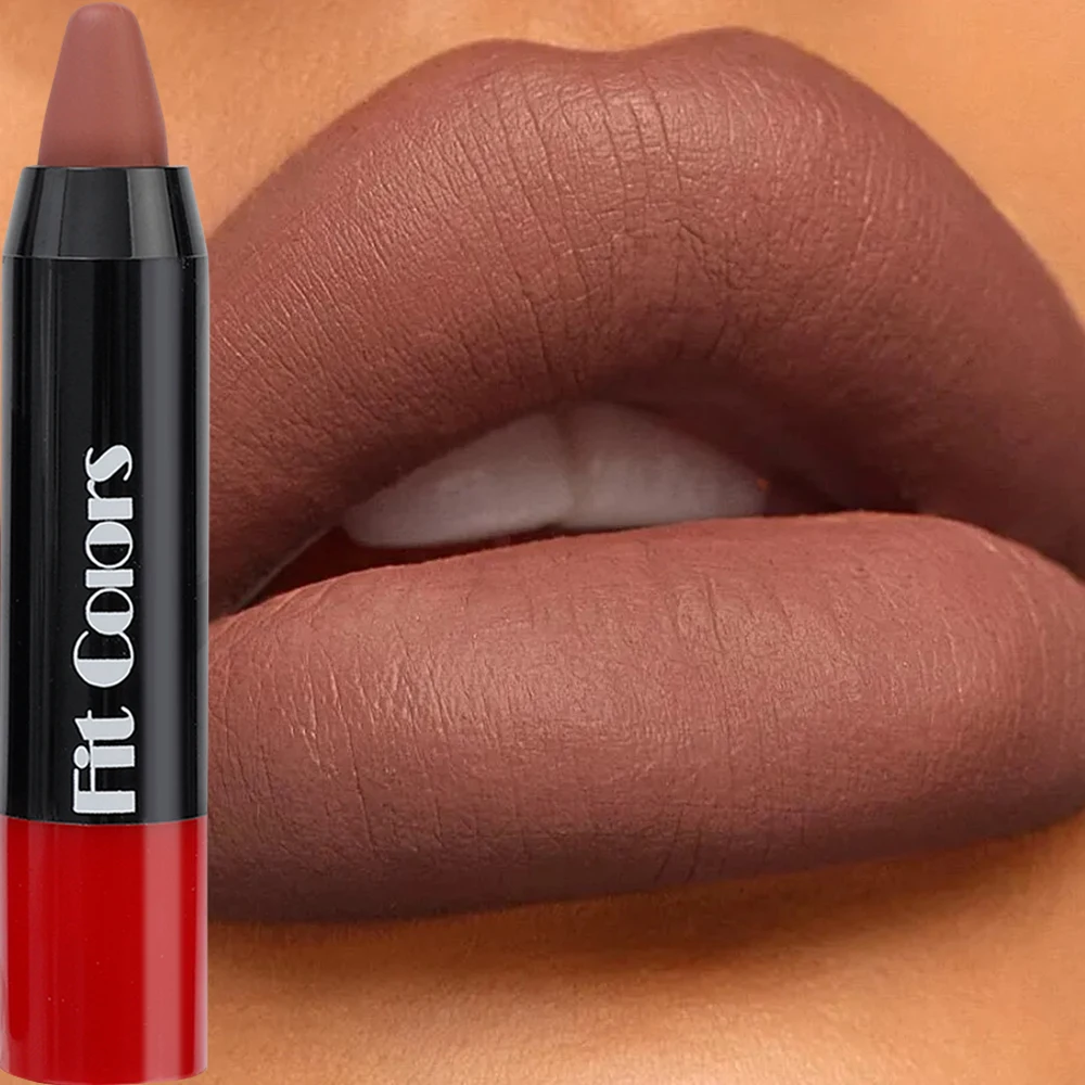 Lasting Nude Brown Lipstick Pen Waterproof Sexy Matte Velvet Red Contour Tint Crayon Lipstick Lips Liner Pencil Makeup Cosmetics