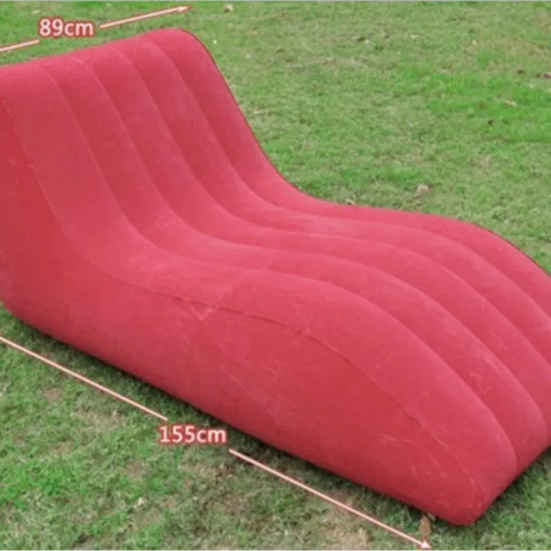 K-STAR Environmentally Friendly Portable S-shaped Lounge Chair Plush Inflatable Leisure Comfortable Sofa New 2024 DropShipping