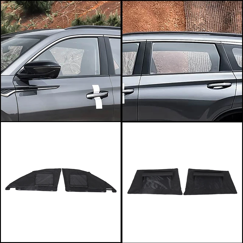 For Changan CS75 Plus 2020-2024 2Pcs/4Pcs 900D Waterproof Window Covers Front/Rear Rain Sun Shield Overlay