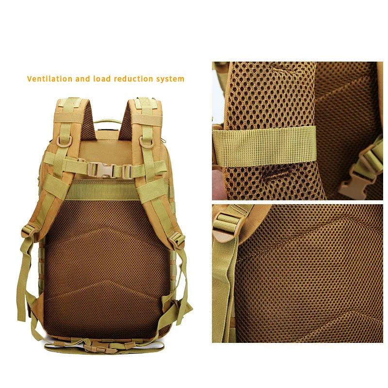 Imagem -04 - Impermeável Nylon Caminhadas e Mochila Camping para Homens Mochilas Táticas Bolsas Esportivos Trekking ao ar Livre Bolsa de Caça 900d 30l 50l