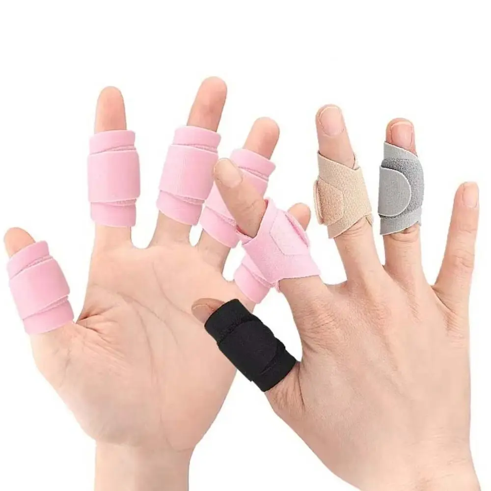 

Adjustable Finger Splint Brace Finger Tape Guard Sleeve Finger Straightening Corrector Thumb Protector Elastic