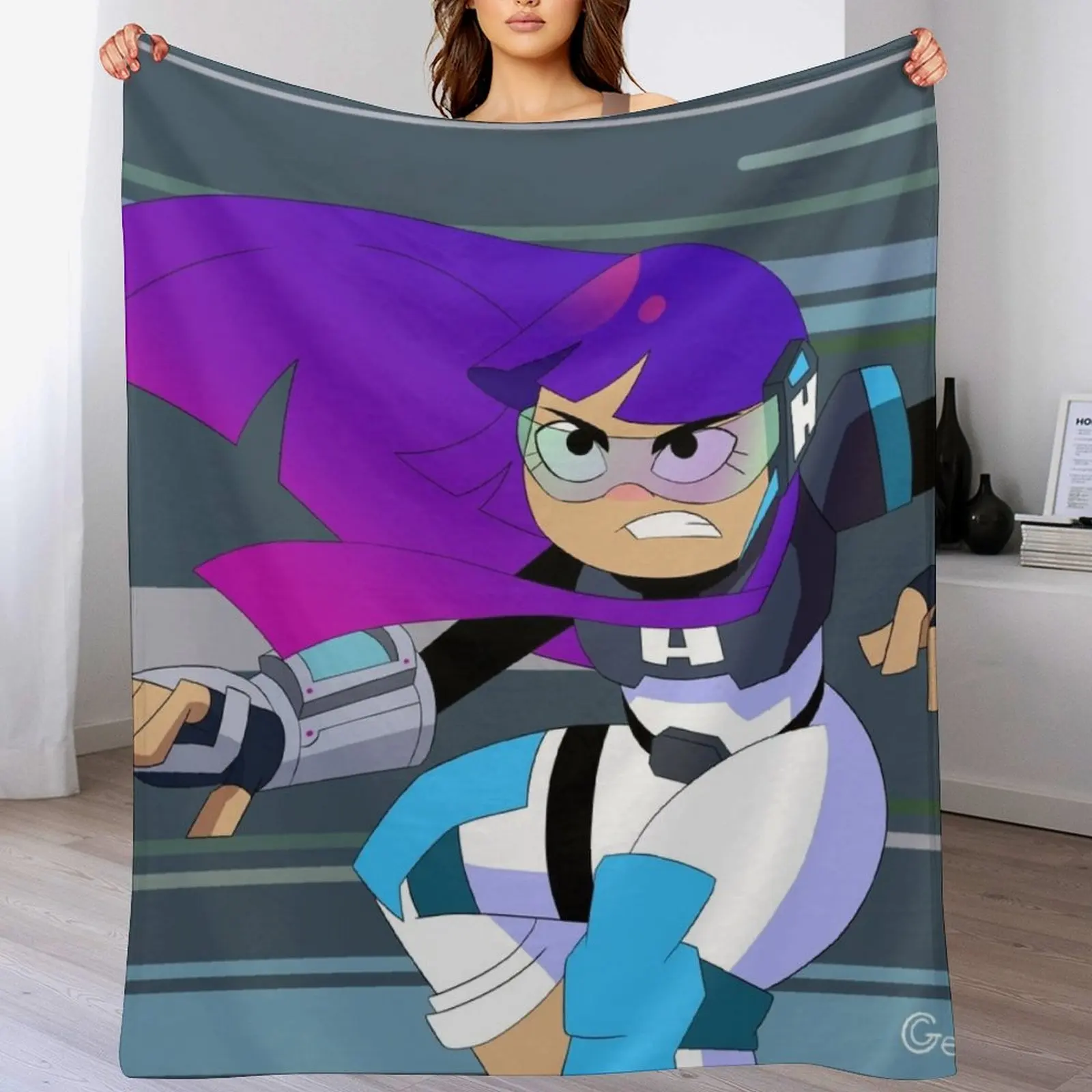 Miko Kubota (Glitch Techs) Throw Blanket Kid'S Camping Designers for sofa Blankets