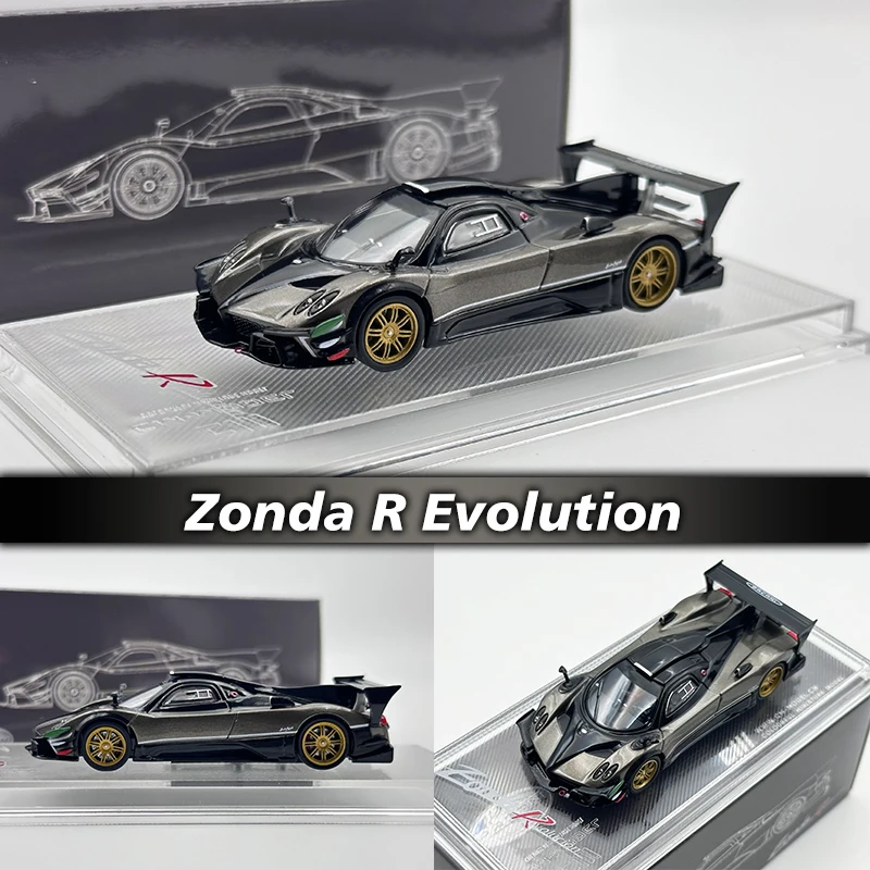 

CM In Stock 1:64 Zonda R Evolution Track Version Copper Grey Diecast Diorama Car Model Collection Miniature Toys