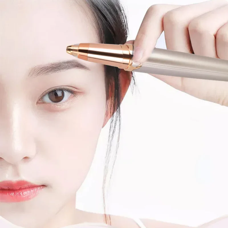 New Portable Electric Eyebrow Trimmer Mini Ladies Lipstick Eyebrow Trimmer USB Rechargeable Electric Eyebrow Trimmer