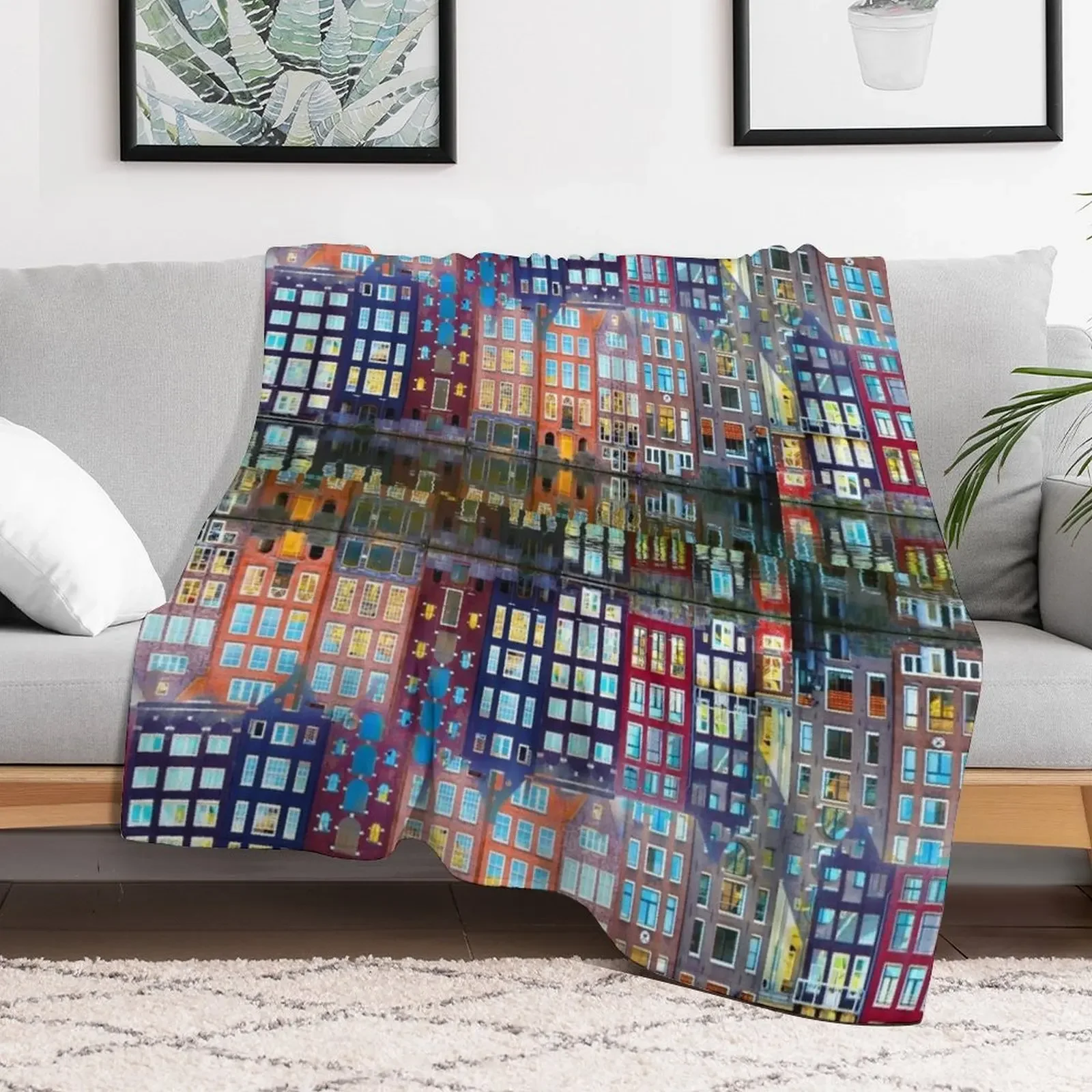 Amsterdam 40 Throw Blanket Furry Designers Flannels Bed covers Blankets