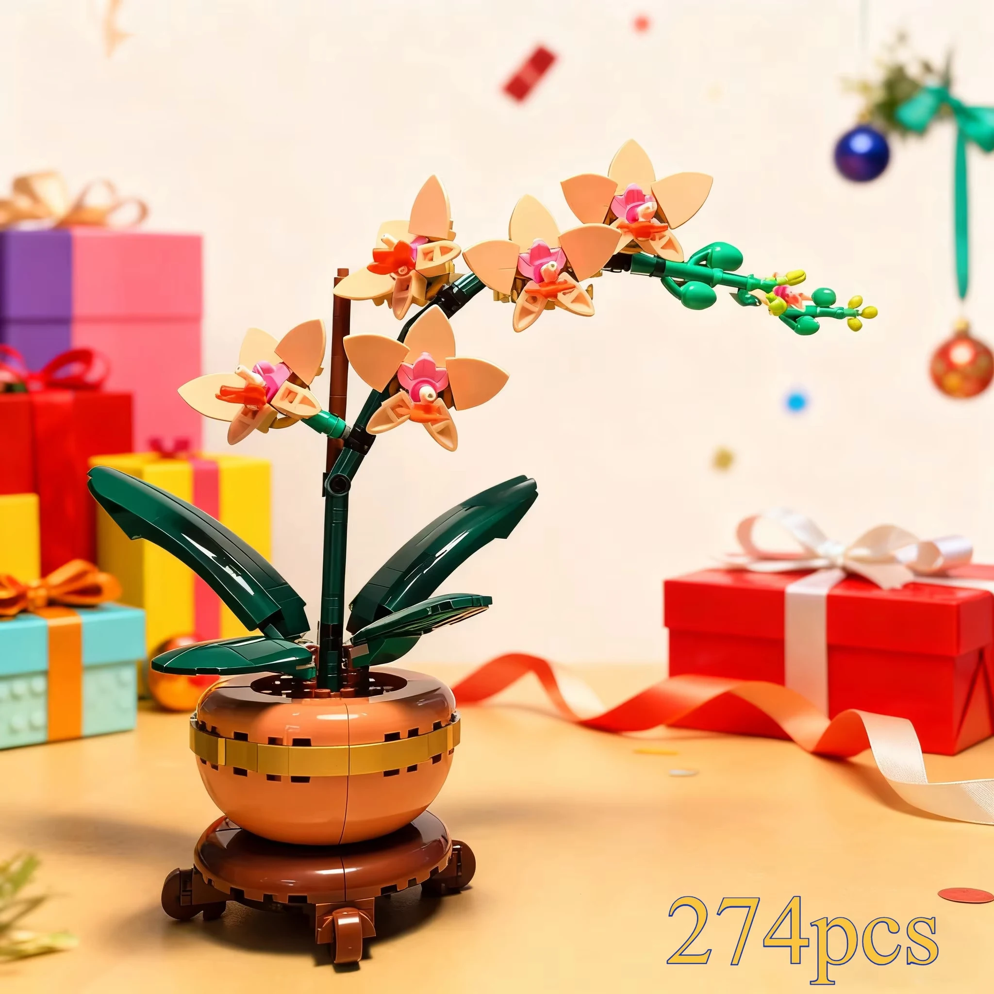 売れ筋の蘭の花束、鉢植えのブロック、ティーンエイジャーと大人のための装飾品、コレクターセット、クリスマスプレゼント