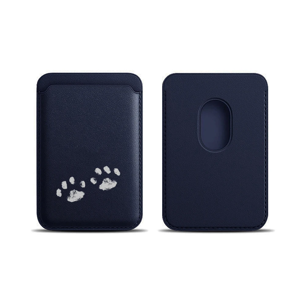 Niedliche Paw Bean Leder-Kartenhülle Handy-Kartenhalter Magnetische Hülle Geeignet für alle iPhones mit Magsafe-Kartenfunktion Handy-Rückentasche – Detail 12
