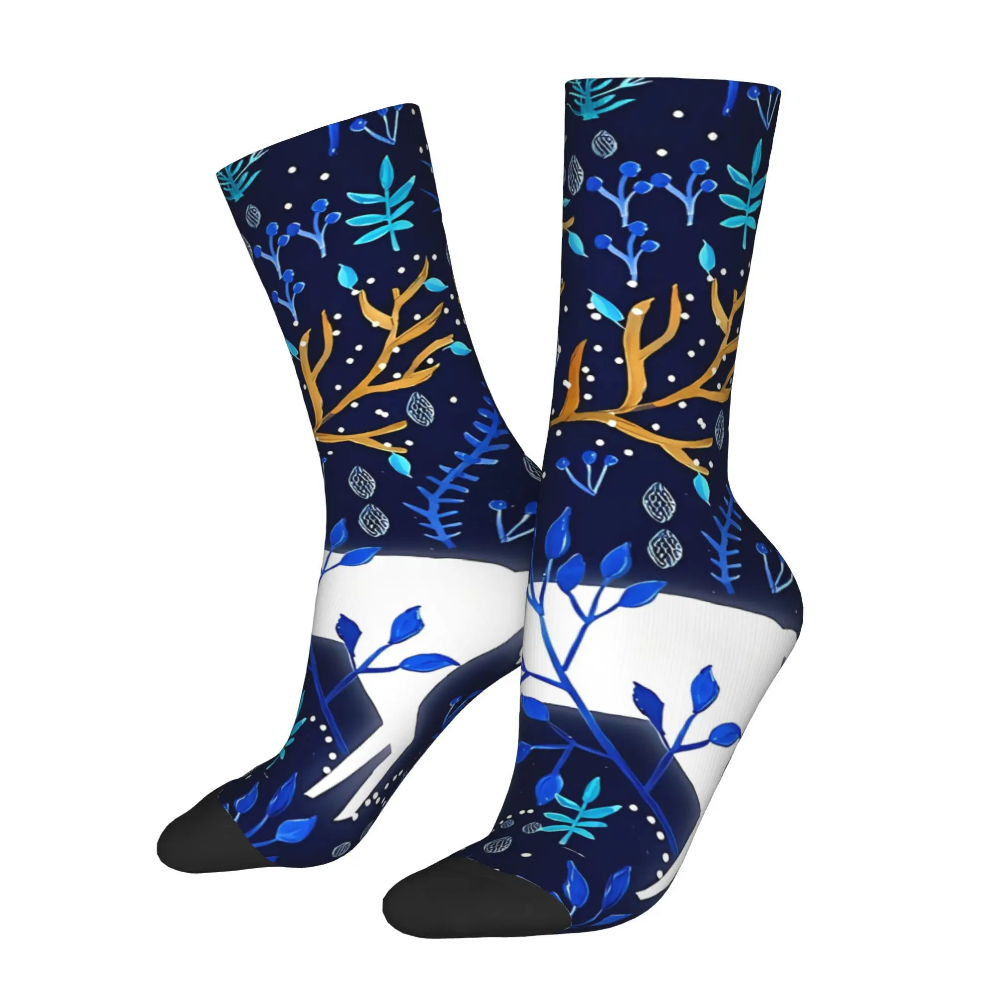 

Deericorn In Blue Sock Printed Man Polyester