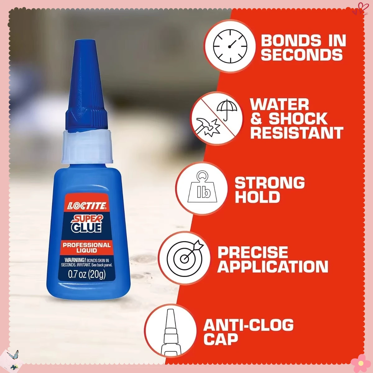 Super Glue Pro, Cairan Pengering Cepat untuk Perbaikan Plastik, Logam, Kayu, Ikatan Kuat & Transparan untuk Kerajinan, Perbaikan Rumah oleh Profesional.