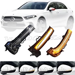 2Pcs Turn Signal Light for Mercedes-Benz A Class W169 W176 W177 A160 A180 A200 A220 A250 A45 LED Lamp Amber Mirror Cover Lens