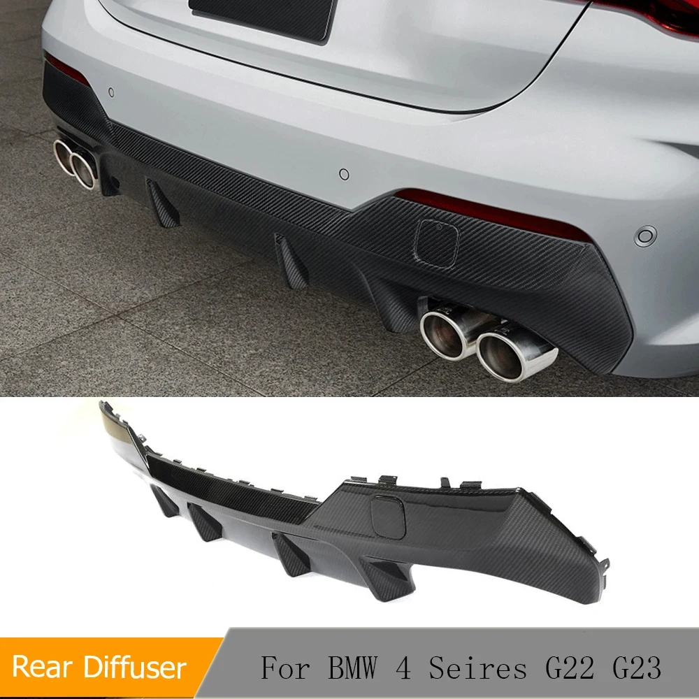 Real Carbon Fiber Car Rear Bumper Lip Diffuser Spoiler for BMW 4 Seires G22 G23 M-TECH M Sport 2021 2022 ,100% tested well