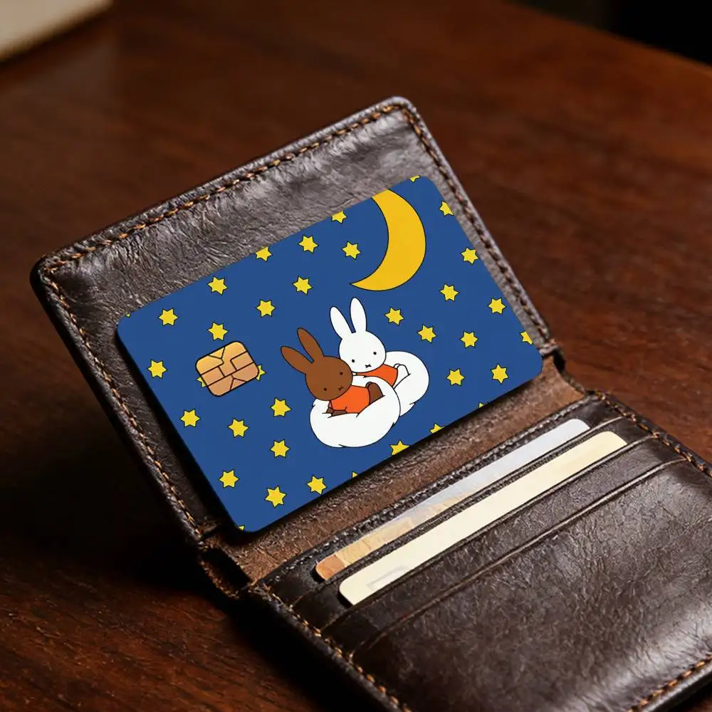 Cartoon-Hasenmotiv, süßes M-Miffy N-Nijntje-Design, exquisite Kartensticker für Debit-, Kredit- und Bankkarten, Schutzhülle, Geschenk für Schüler. – Detail 4