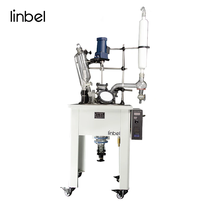 Lab equipment 10L heating mantle single layer jacketed glass reactor