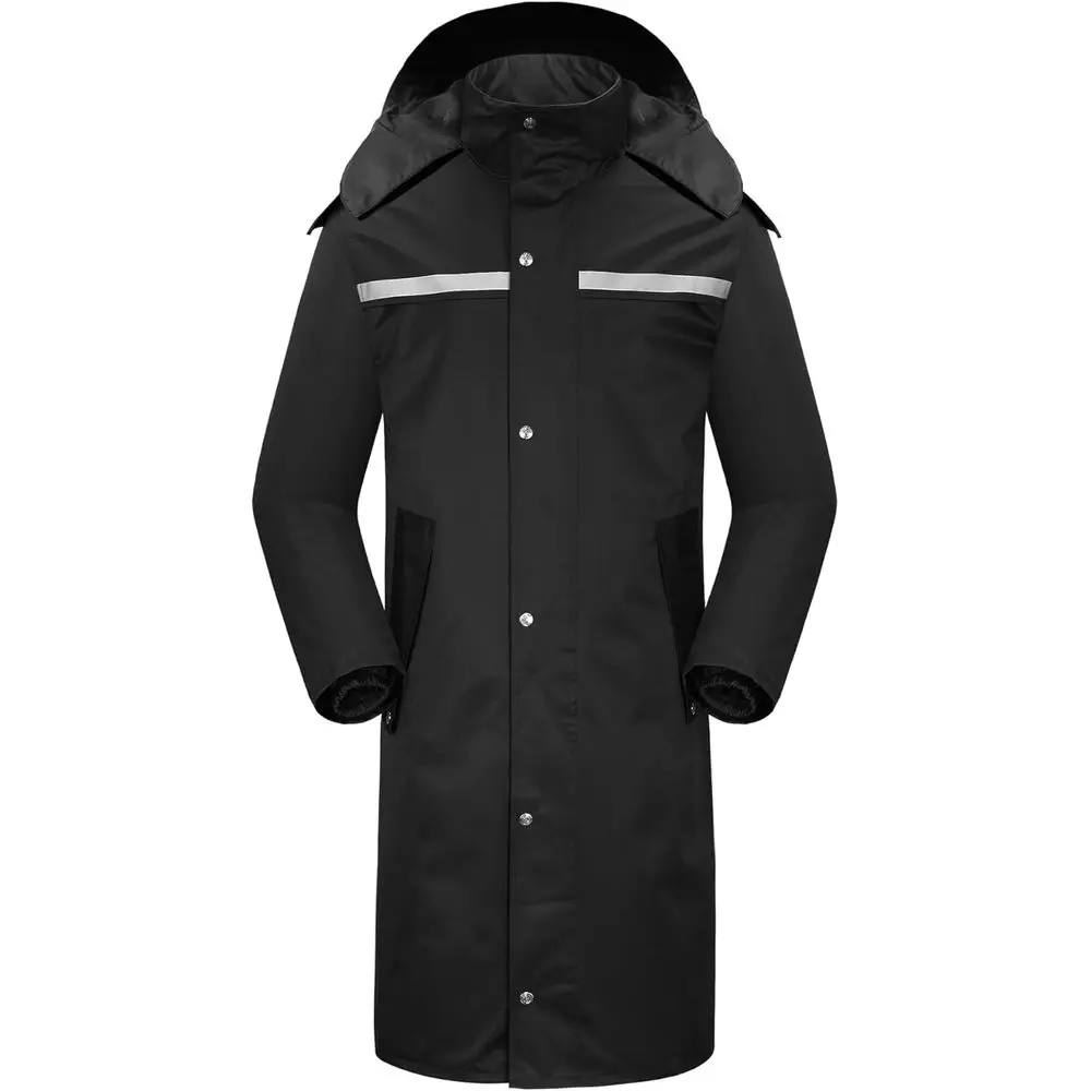 

ik Raincoat Waterproo Long Rain Lightweight Rainwear Relective with Packable Hood or Men Women Adults