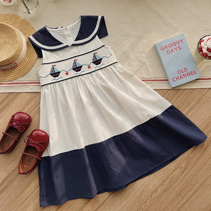 

Новое летнее платье для девочек 2-7 лет на день рождения, без рукавов, из хлопка, с комбинированными вставками, детские платья принцессы, одежда для сестер, коллекция 2026 года