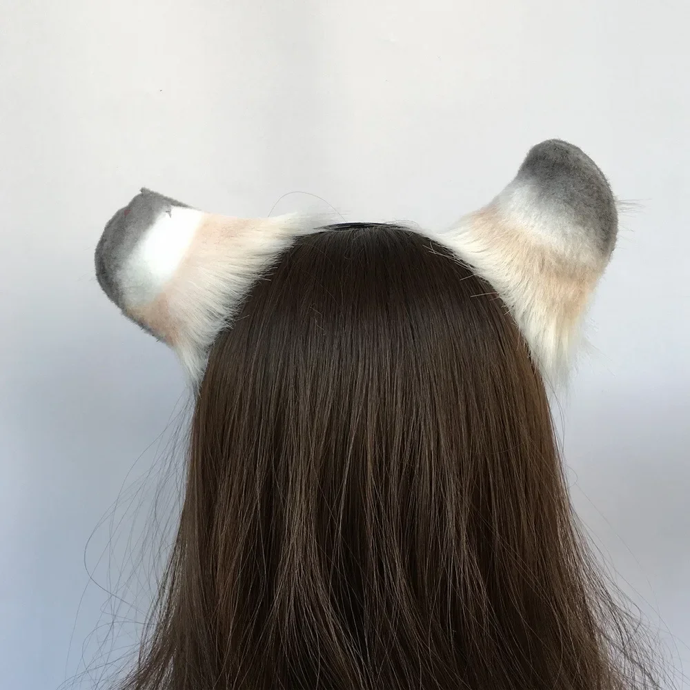 مخصص اليدوية لوليتا أنيمي تأثيري حلي اكسسوارات تقليد الحيوان الوحش آذان النمر طوق الشعر تأثيري ليوبارد أغطية الرأس