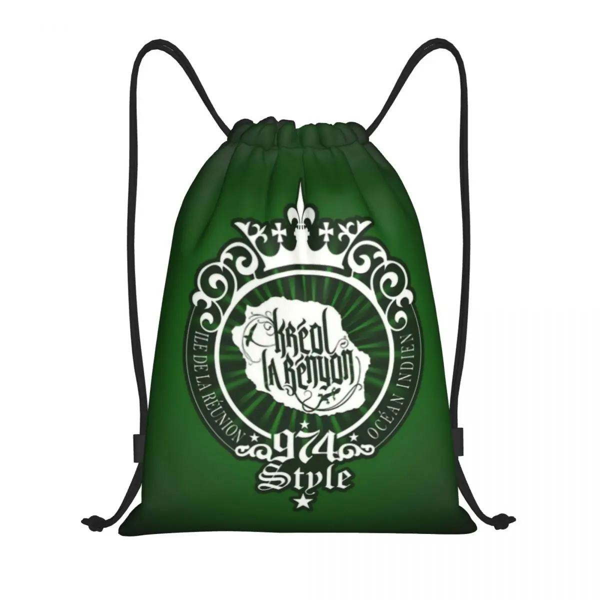 Kreol-Mochila deportiva La Renyon para hombre y mujer, bolsa de gimnasio con cordón, para entrenamiento, Isla de Reunión, 974