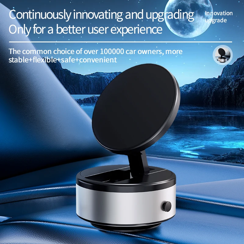 

2025 Electric Vacuum Magnetic Car Phone Holder Suction Cup 360° Rotation Mount Navigation Bracket For Xiaomi For iPhone Multyple